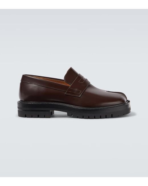 Maison Margiela Brown Tabi Country Leather Loafers for men
