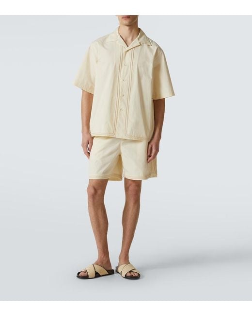 Commas Natural Cotton Bowling Shirt for men