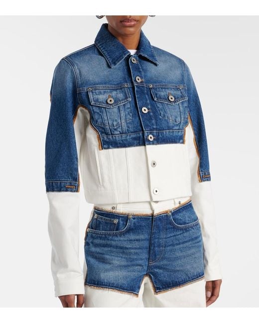 Jean Paul Gaultier Blue Petit Grand Paneled Denim Jacket