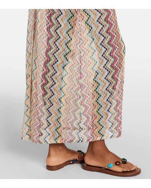 Missoni Natural Zigzag Lame Maxi Dress