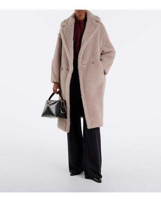 Max Mara Natural Alpaca, Wool, And Silk Teddy Coat