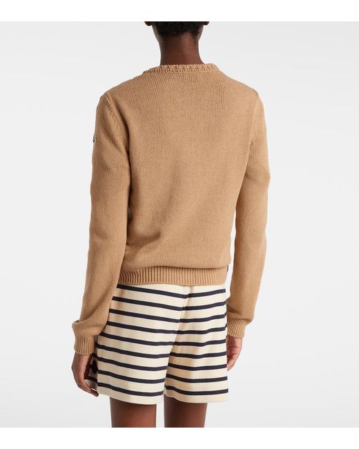 Moncler Natural Down-Paneled Cardigan