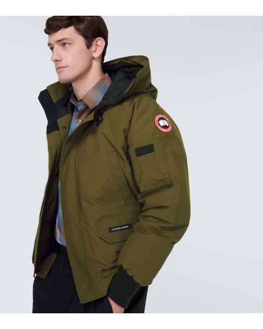 Canada Goose Brown Chilliwack Hooded Arctic-tech Bomber Jacket Military Green for men