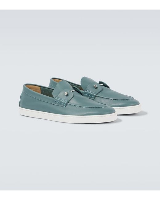 Christian Louboutin Slip-Ons Chambeliboat Aus Leder in Blue für Herren