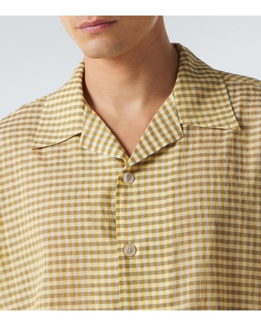 Auralee Natural Gingham Cotton Shirt for men