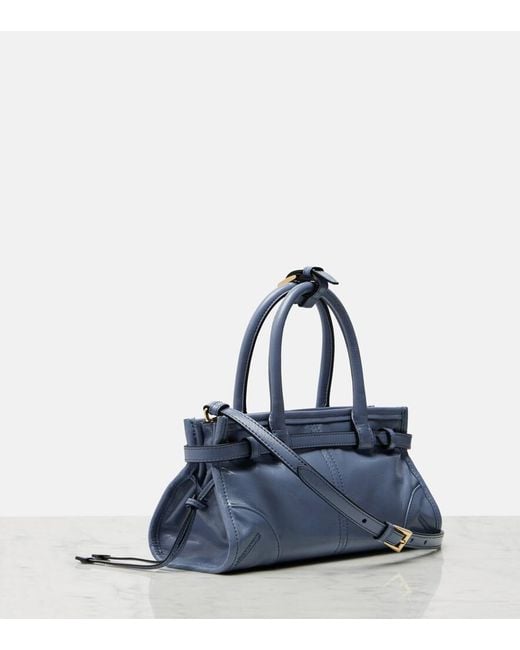 Prada Blue Bonnie Mini Leather Top-Handle Bag