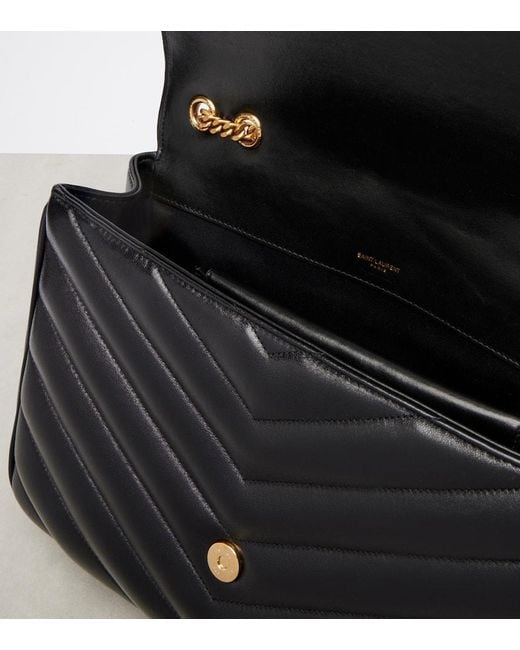 Bolso Al Hombro Loulou Large De Piel Saint Laurent de color Black