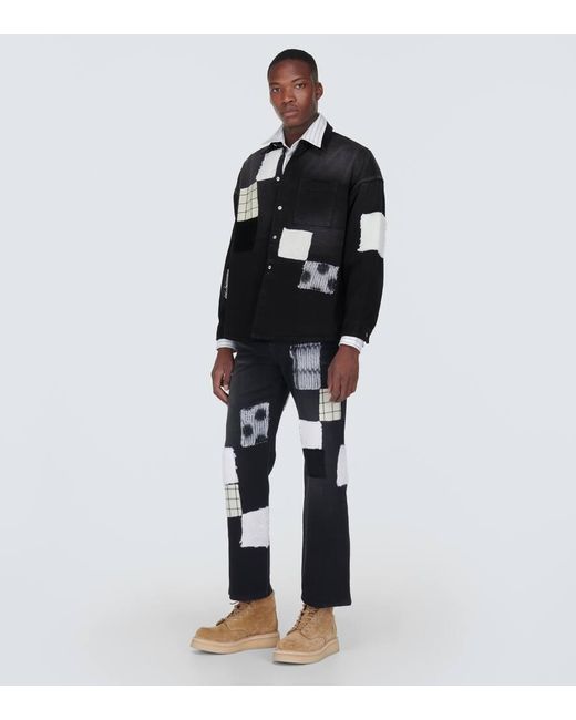 Camicia patchwork in cotone di Marni in Black da Uomo