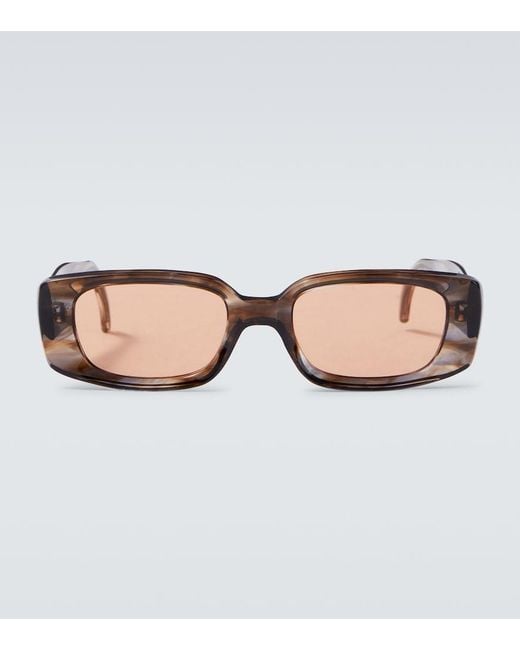 Our Legacy Brown Samhain Rectangular Sunglasses for men