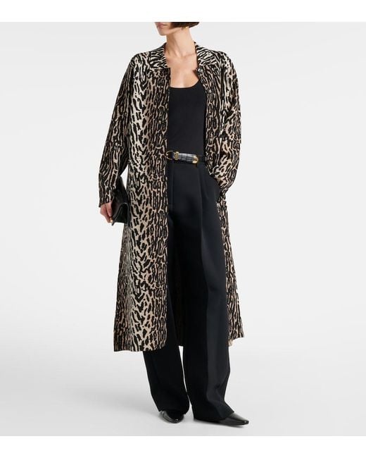 Rixo Black Jacoba Jacquard Coat