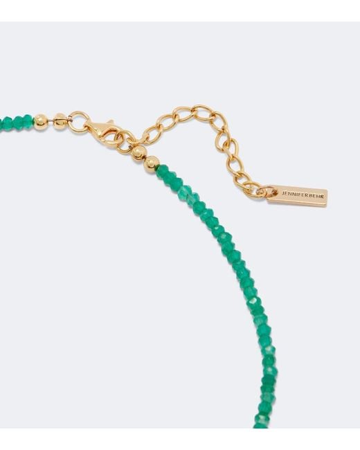 Jennifer Behr Blue Fruita Embellished Charm Necklace