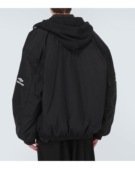 Balenciaga Black 3B Sports Icon Layered Track Jacket for men