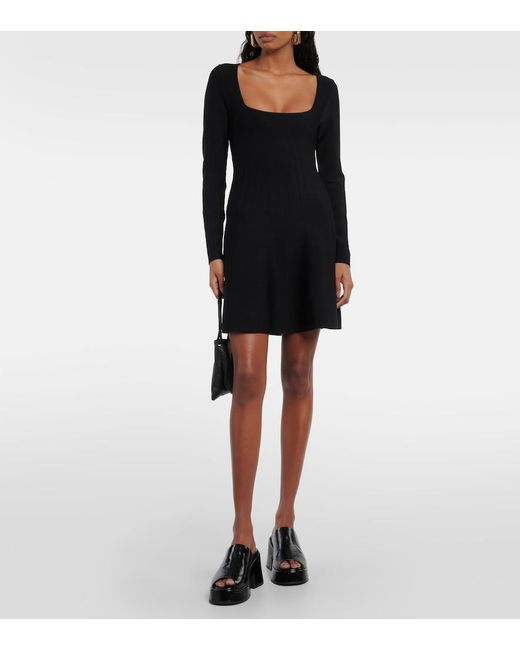 Staud Black Deora Minidress