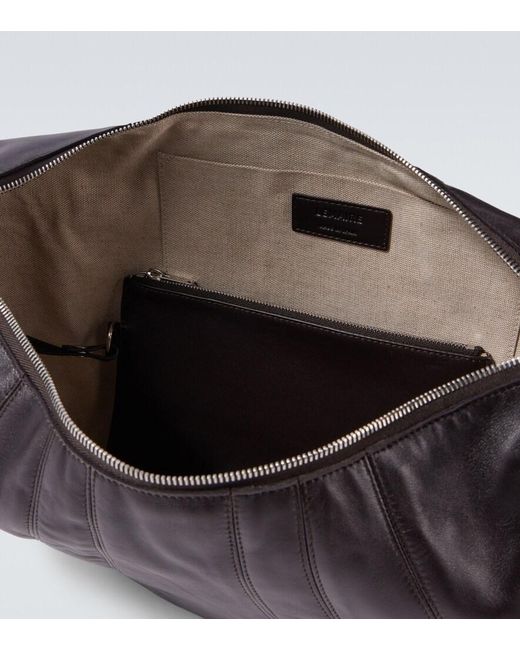 Lemaire Metallic Croissant Large Leather Shoulder Bag for men