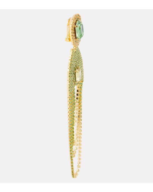 Boucles d'oreilles clip a cristaux Magda Butrym en coloris Metallic