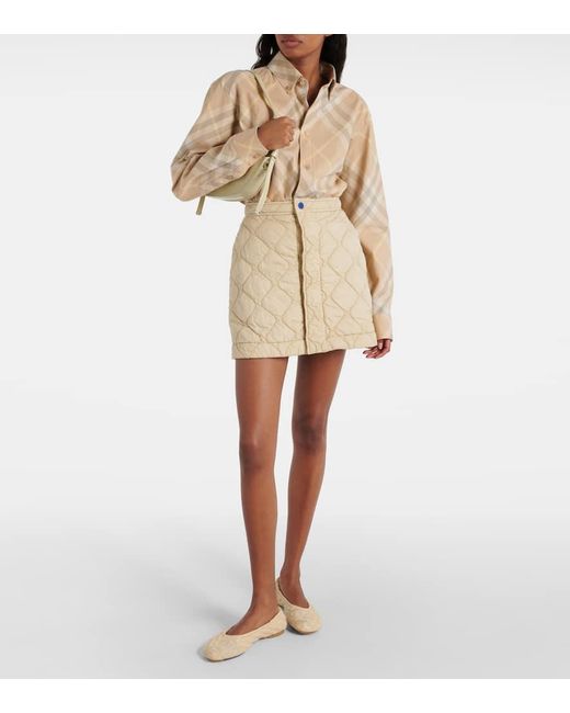 Zapatos slip-on acolchados con motivo equestrian knight Burberry de color Natural