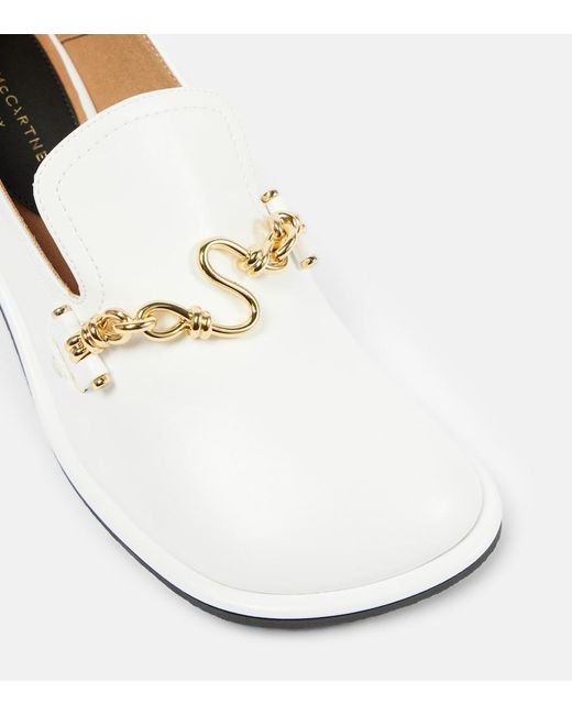 Stella McCartney White Ryder 50 Loafer Pumps