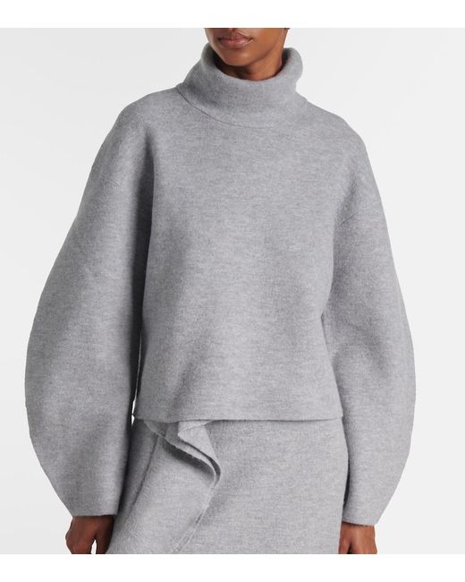 Ulla Johnson Gray Leona Wool Turtleneck Sweater