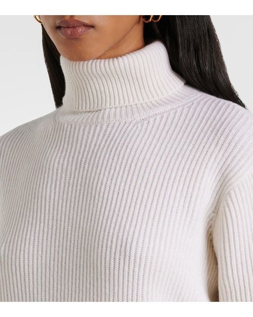 Max Mara White Ghinea Wool And Cashmere Sweater Dress