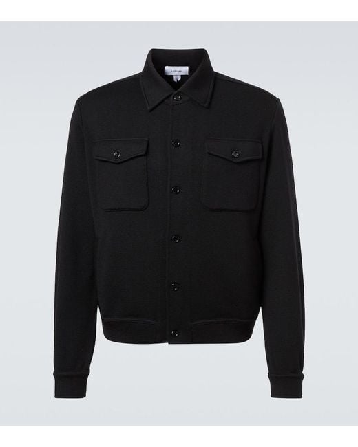 Lardini Black Virgin Wool Overshirt for men