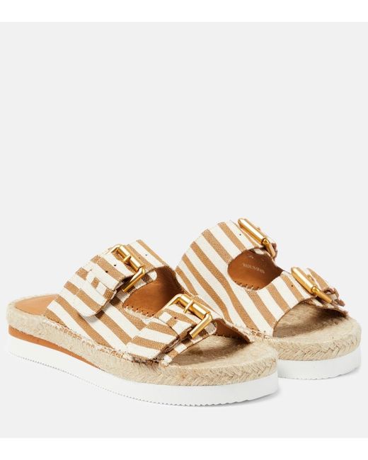 See By Chloé Metallic Glyn Espadrille Slides