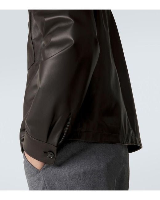 Tod's Black Leather Jacket for men