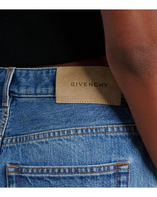 Givenchy Blue Mid-Rise Denim Shorts