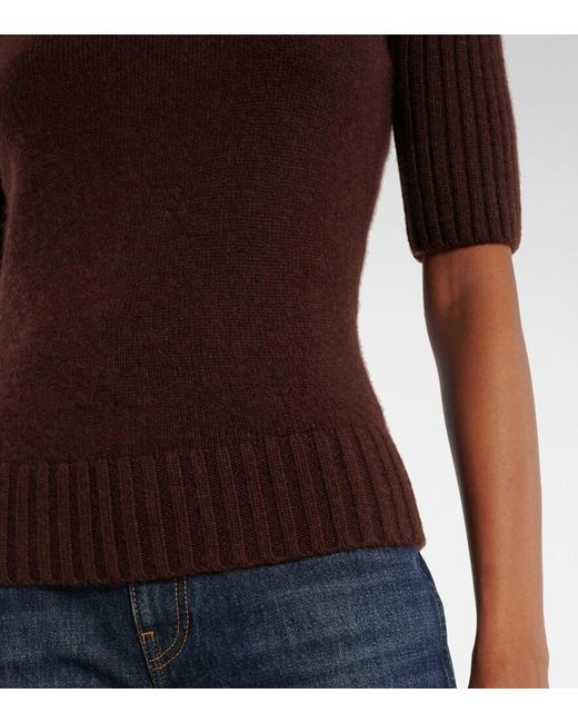Khaite Brown Mia Cashmere Sweater