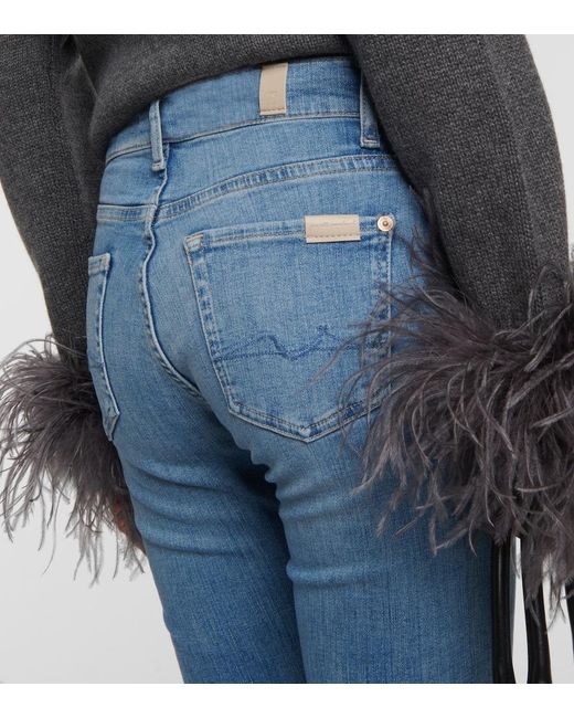 Jeans Bootcut Con Tiro Medio 7 For All Mankind de color Blue