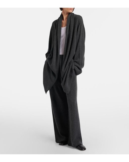 The Row Gray Casa Leather Slippers