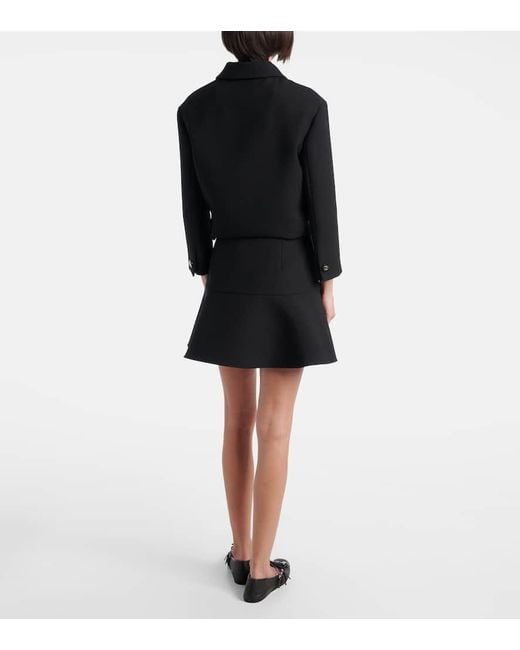 Mini-Jupe En Laine Gucci en coloris Black