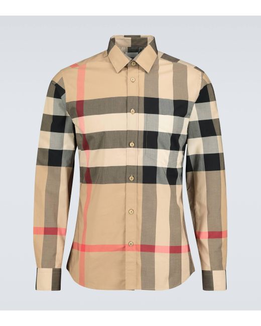 Burberry Natural Somerton House Check Shirt for men