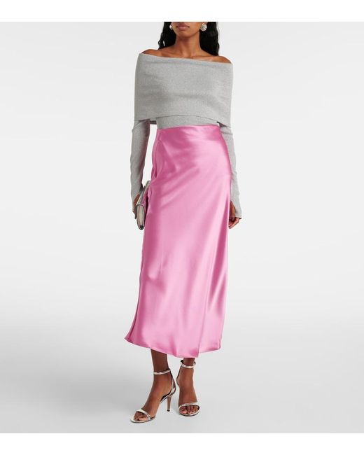 Galvan Gray Corte Off-Shoulder Top