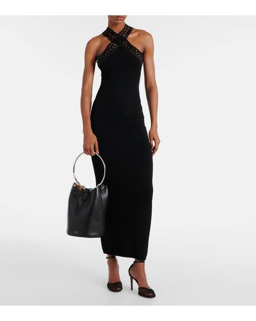 Alaïa Black Ring Large Leather Bucket Bag