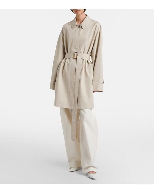 The Row Natural Amaya Belted Cotton Car Coat