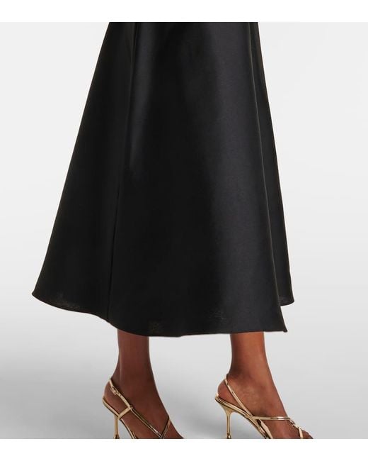 Self-Portrait Black Embellished Belted Midi Dress