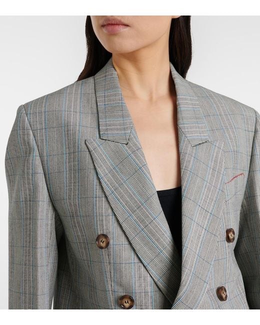 Victoria Beckham Gray Virgin Wool Blazer