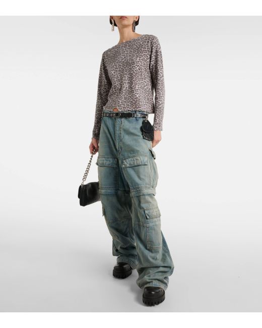 Balenciaga distressed striped sweater best sale