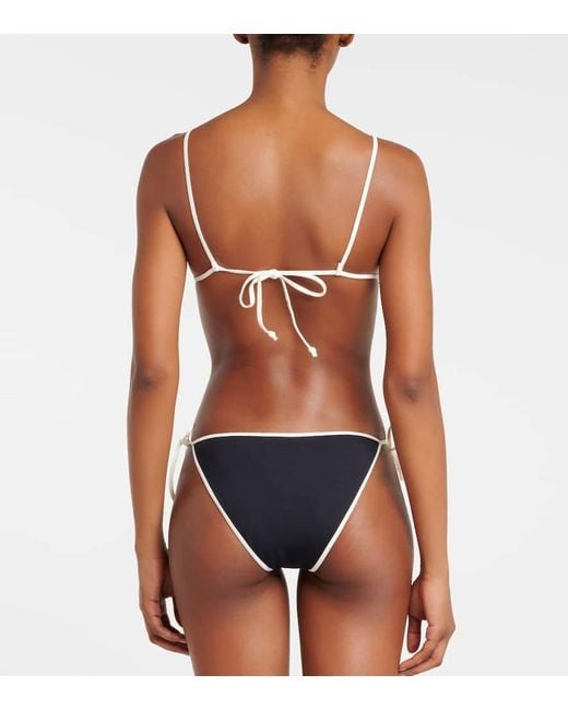 Slip bikini a triangolo Bianco di Marysia Swim in Black