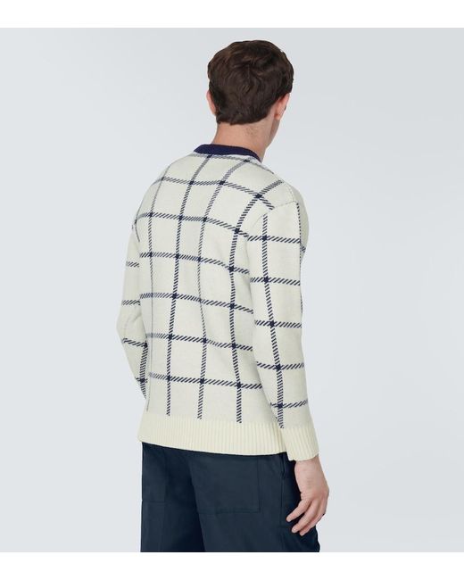 J.W. Anderson Gray Ribbed-Knit Wool Sweater for men