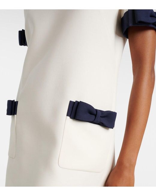 Valentino Natural Crepe Couture Bow-Detail Minidress