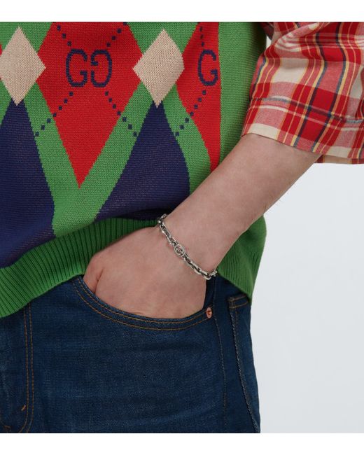 Gucci Silver Interlocking G Bracelet in 