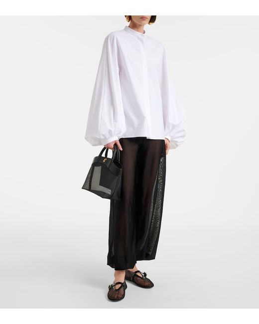 SAVETTE Black Tote Tondo Small Aus Mesh