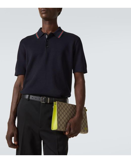 Gucci Metallic Gg Canvas Small Pouch for men