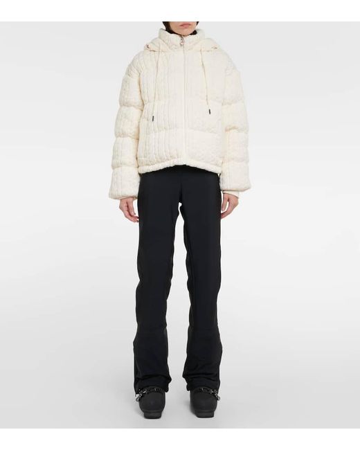 Perfect Moment Natural Kate Cable-knit Wool Down Jacket