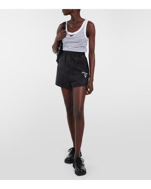 Prada Black Re-Nylon High-Rise Shorts