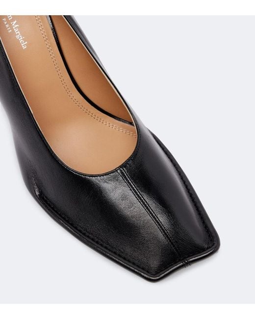 Maison Margiela Brown Piped Leather Pumps