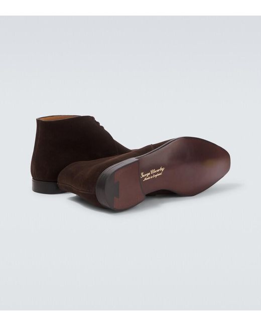 George Cleverley Brown Nathan Suede Ankle Boots for men