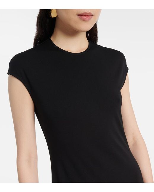Totême Black Jersey Maxi Dress
