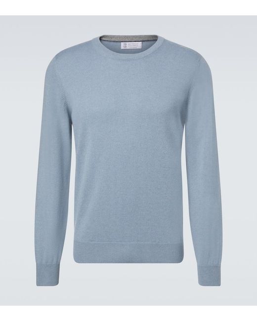Brunello Cucinelli Pullover Aus Kaschmir in Blue für Herren